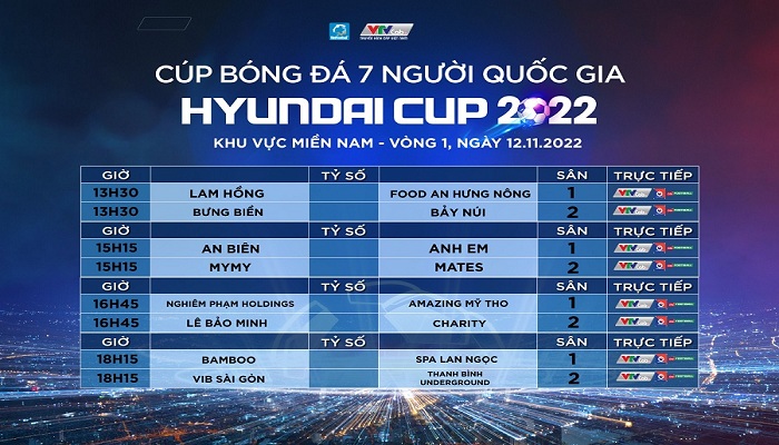 Cúp bóng đá 7 người quốc gia Hyundai Cup 2022 trên VTVcab
